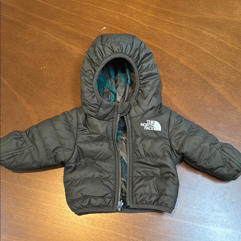 The North Face Green Puffer Jacket 3-6M